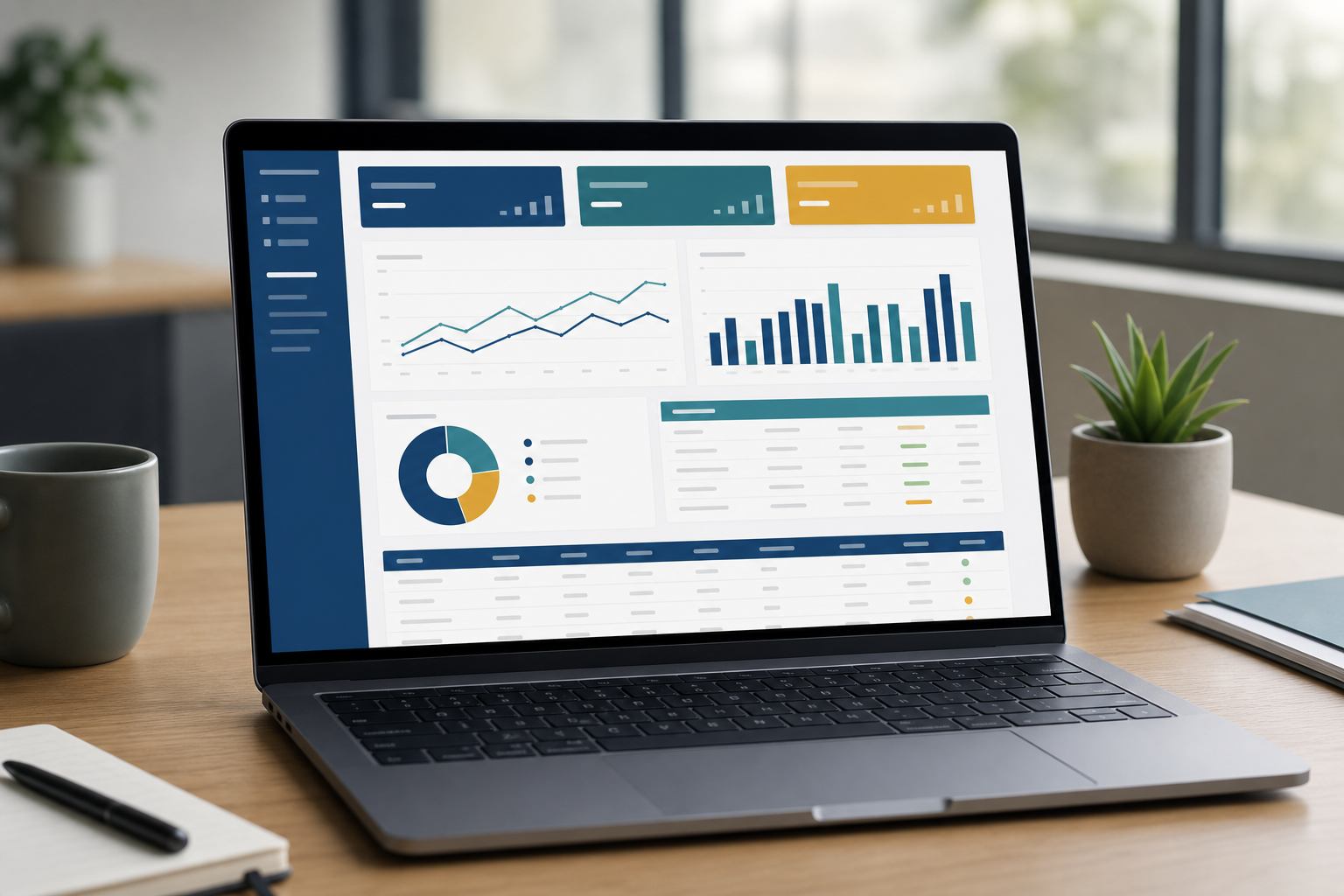 Homepage hero visual showing a sample private dashboard